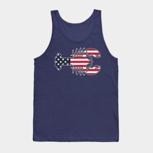 Lobster Cape Cod 4th of July American Flag Tank Top